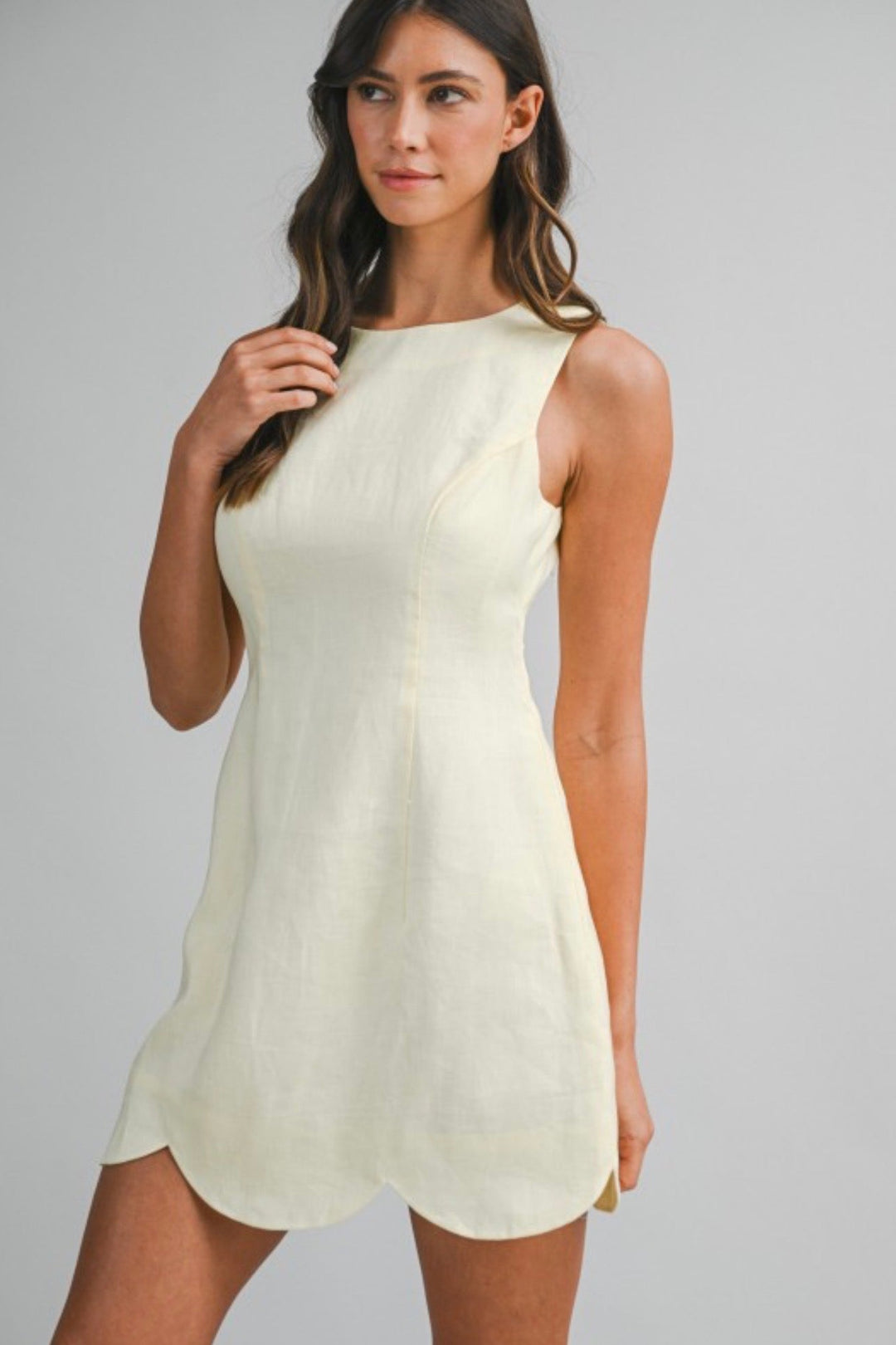 Adeline Scallop Mini Dress