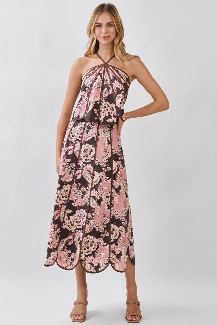 Boheme Dune Paneled Skirt