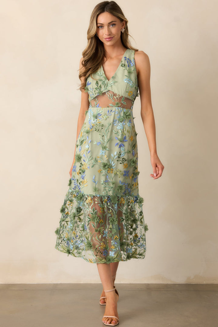 Kerstin Embroidered Midi Dress