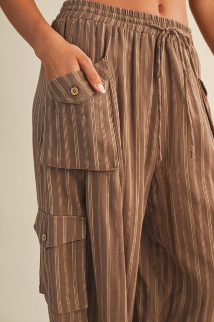 Jolie Stripe Cargo Bottoms