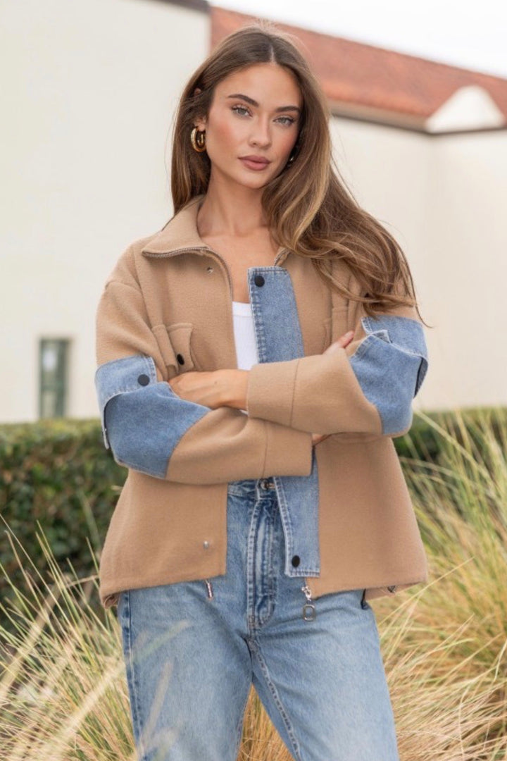 Chanie Mixed Media Jacket