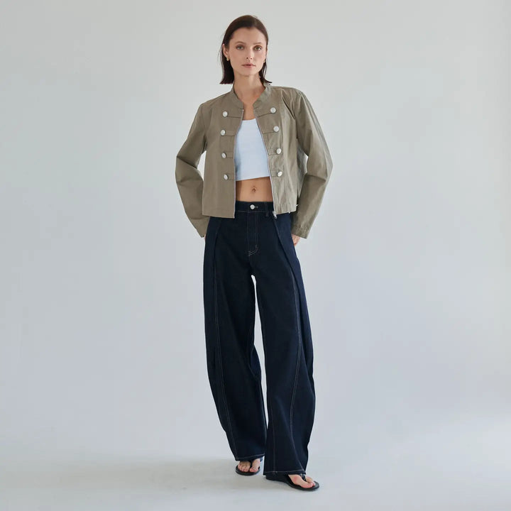 Muse Pleated Barrel Jeans