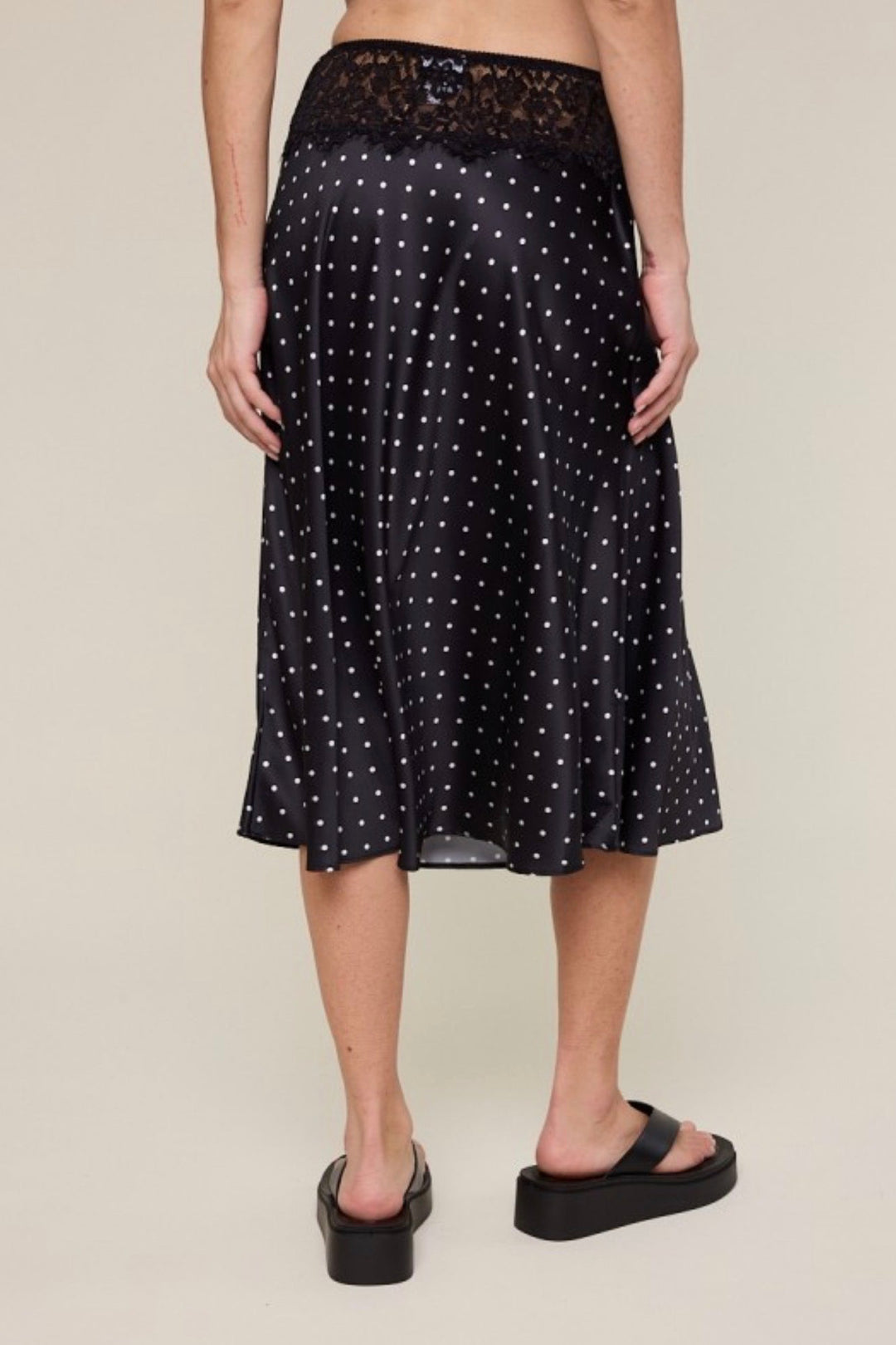 Beacon Satin Midi Skirt