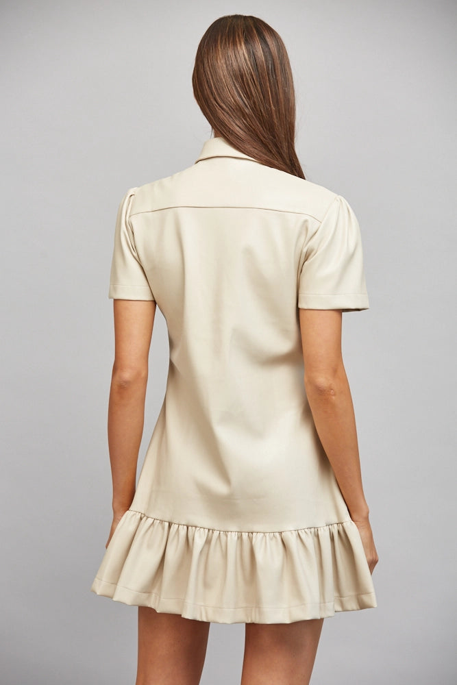 Velora Vegan Leather Mini Dress
