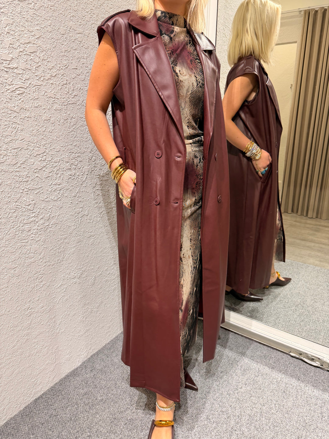 Leslie Leather Cardigan