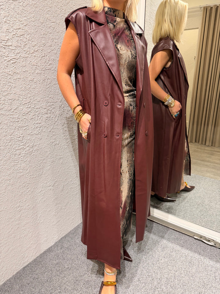 Leslie Leather Cardigan