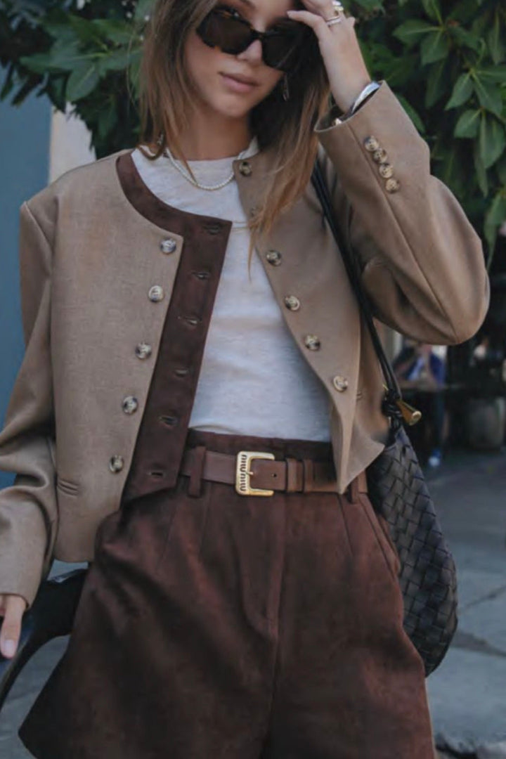 Autumn Muse Suede Shorts