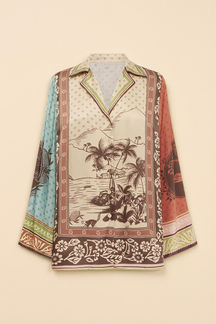 Summer Memoir Button Down Top