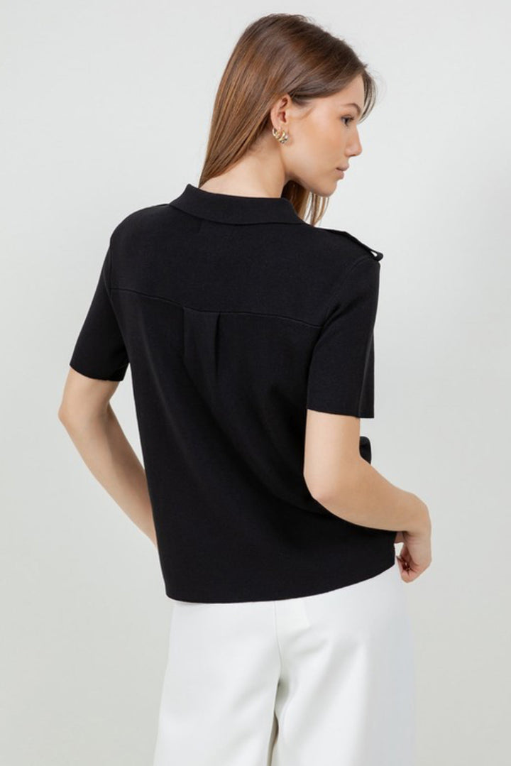 Symone Collar Tee