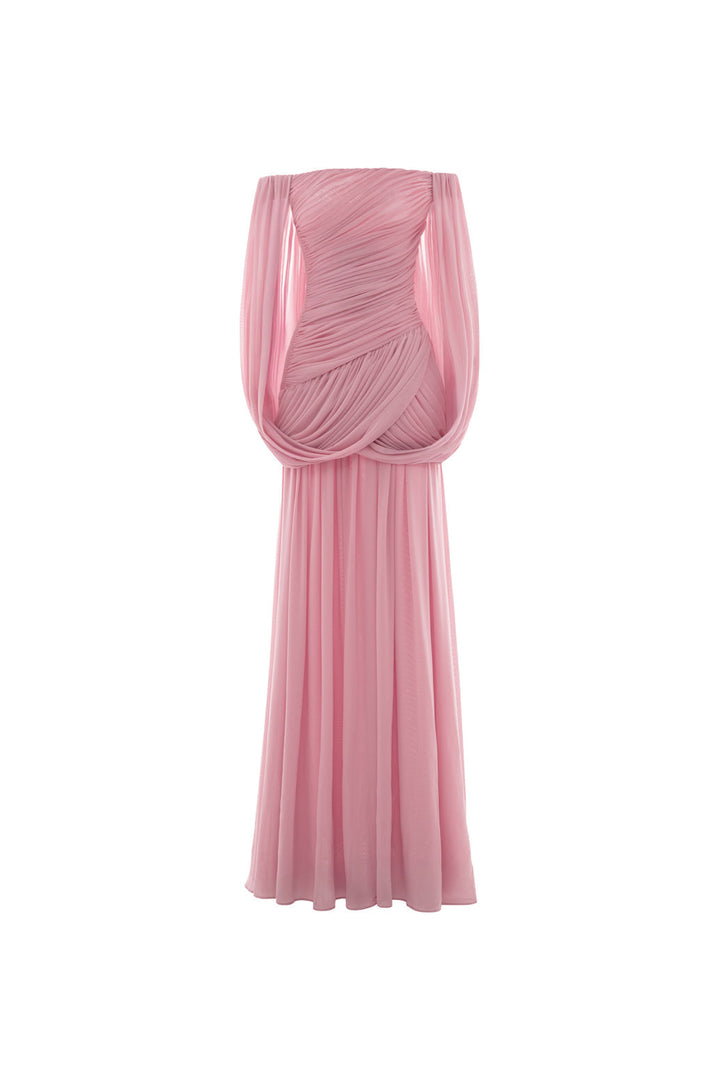 Milena Off Shoulder Cape Dress