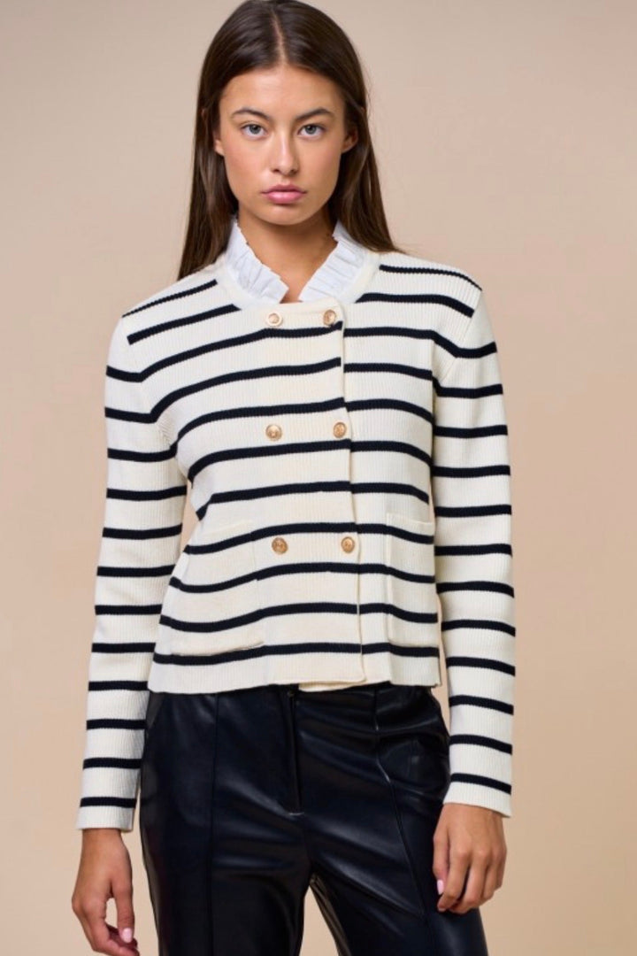 Home To You Stripe Cardigan
