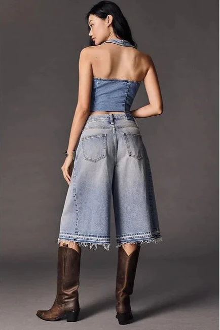 Jamie Pleated Bermuda Shorts