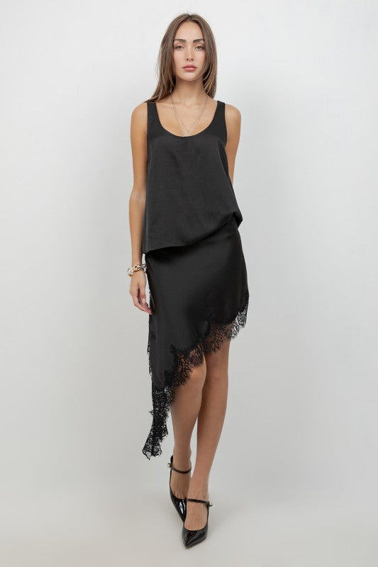 Briar Asymmetrical lace skirt