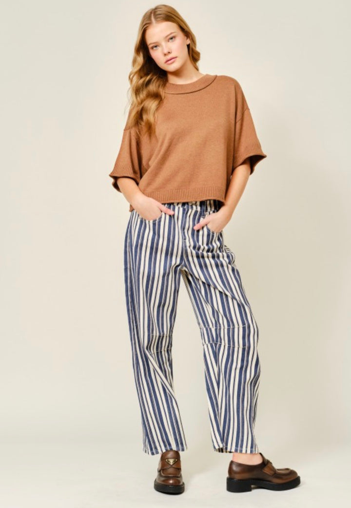 Ashtin Stripe Barrel Jeans