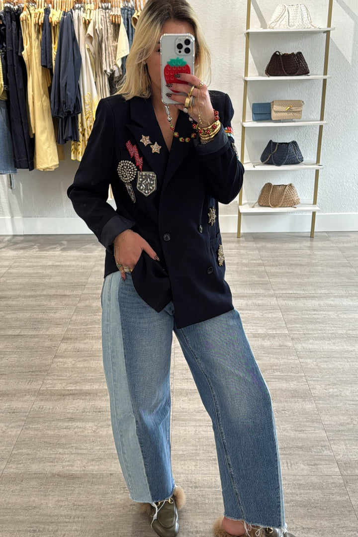 Heritage Two-Tone Barrel Jeans