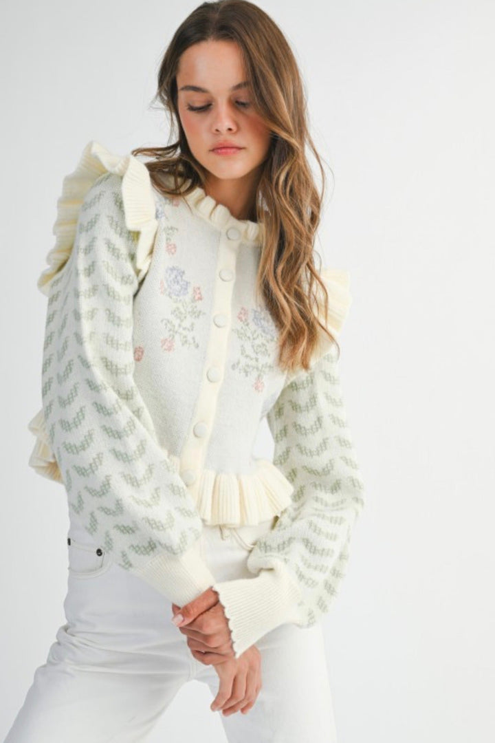 Audrey Ruffle Cardigan