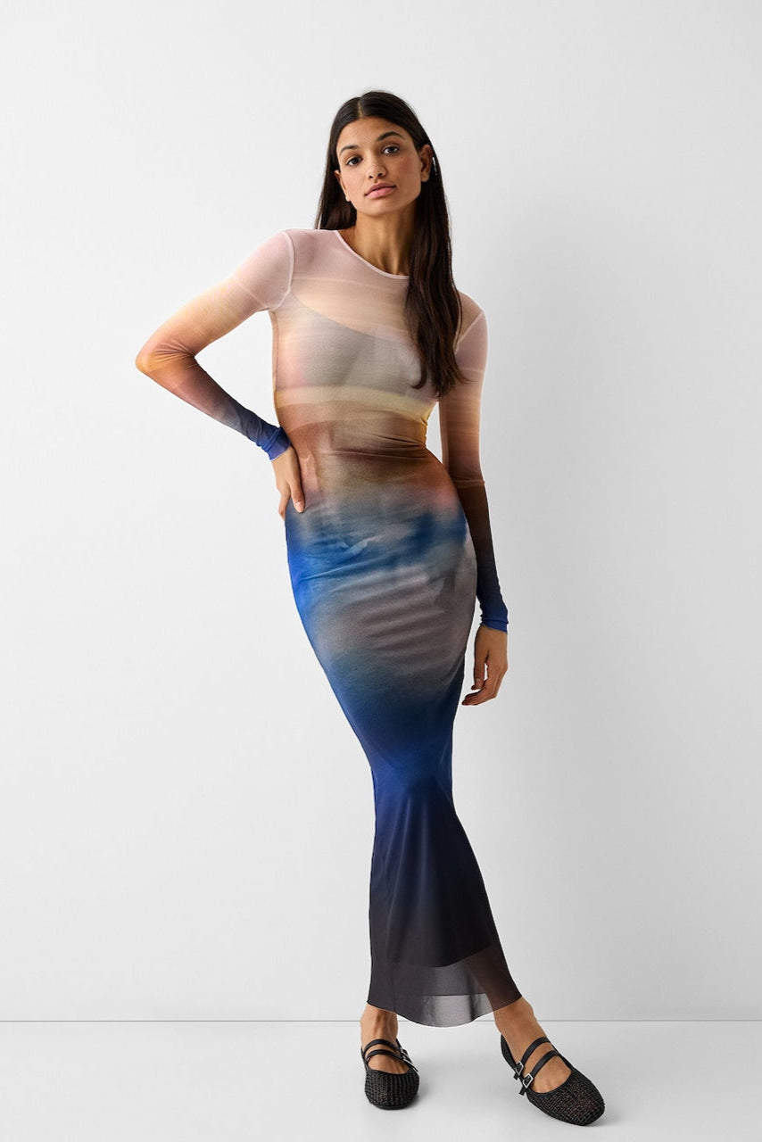 Haute Mesh Maxi Dress