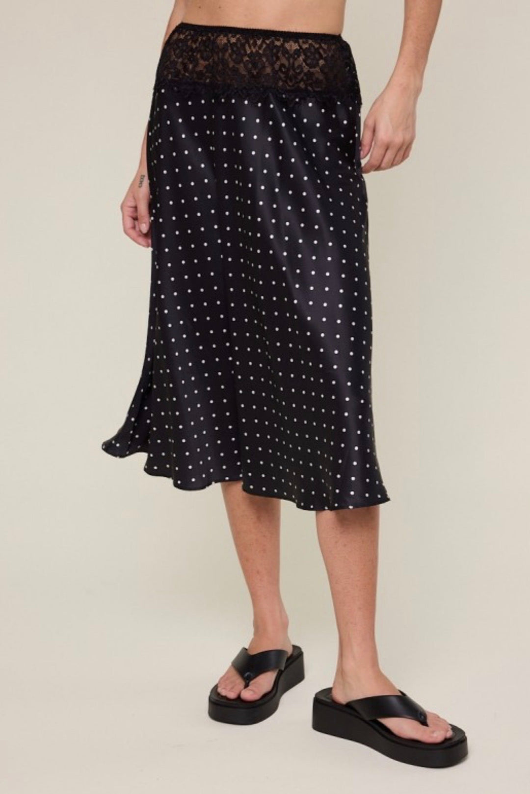 Beacon Satin Midi Skirt