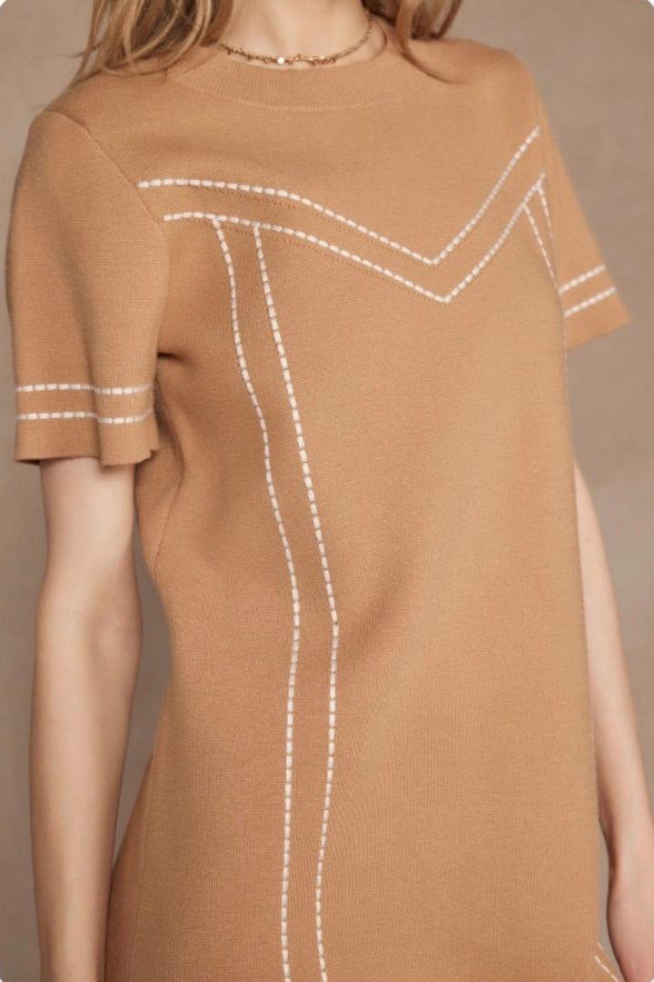 Colette Stitch Embroidery Knit Dress