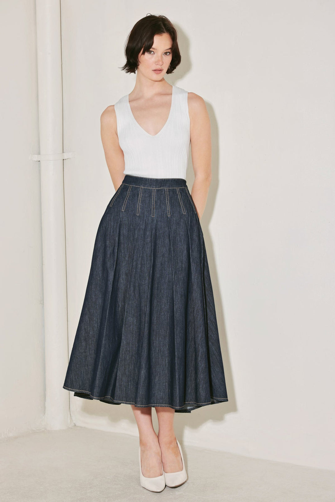 Azuki Denim Skirt