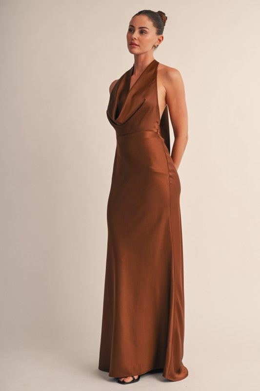 Chic Drape Maxi Dress