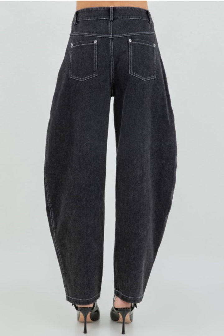 Button Up Barrel Jeans