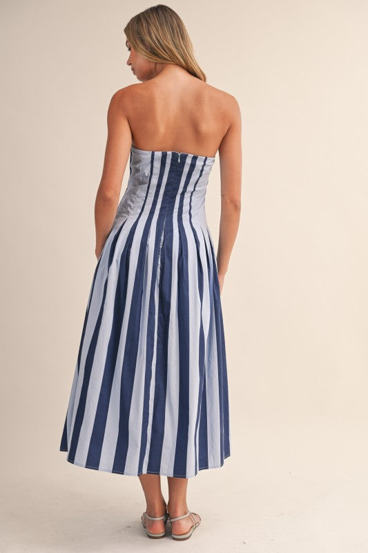Contour Stripe Midi Dress