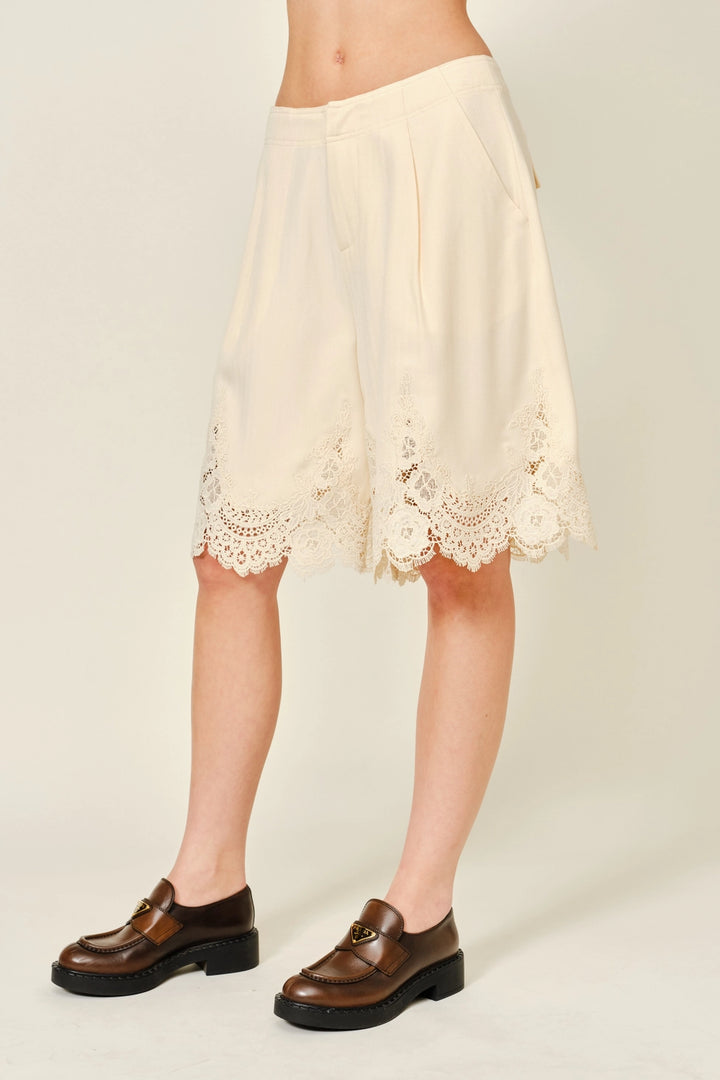 Mingle Lace Detail Bermudas