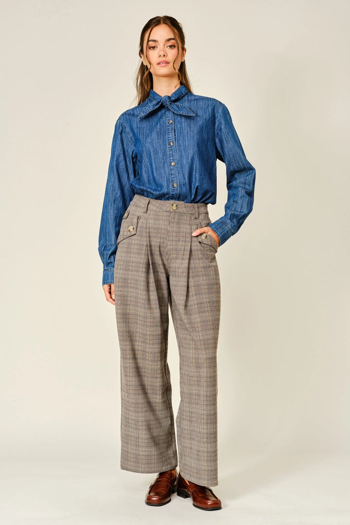 Moonlit Plaid Trousers