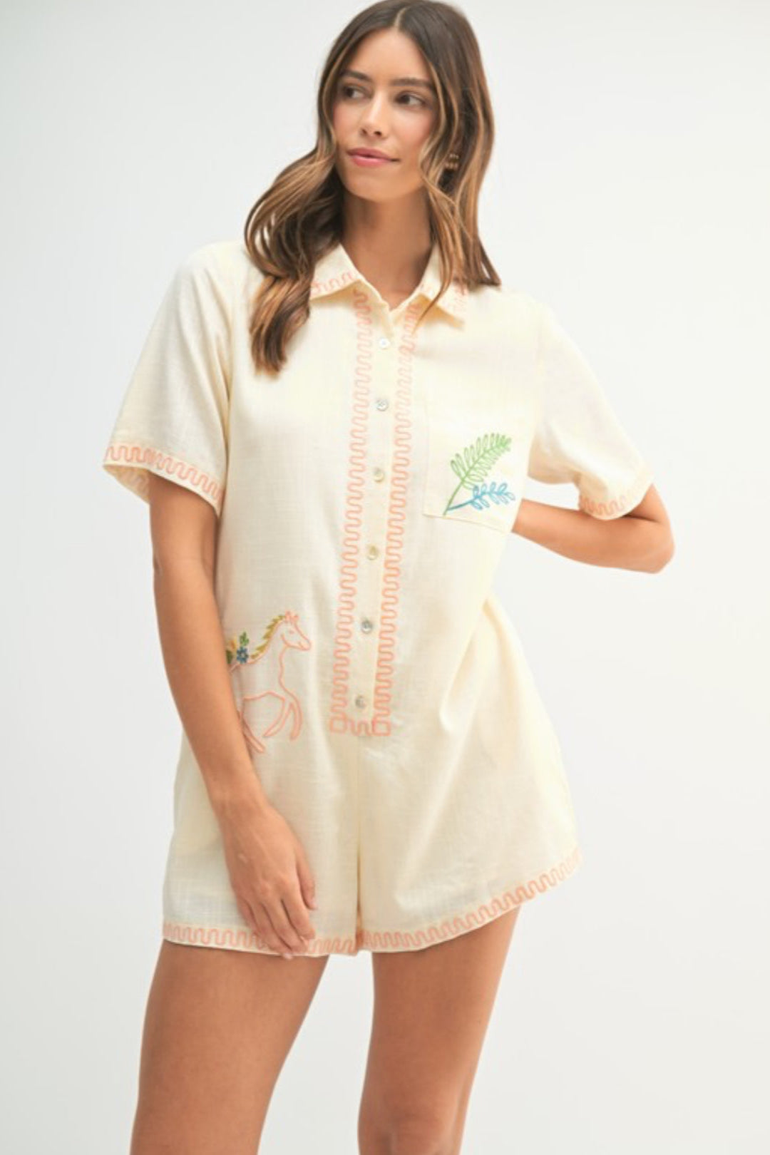 Jayden Embroidered Romper