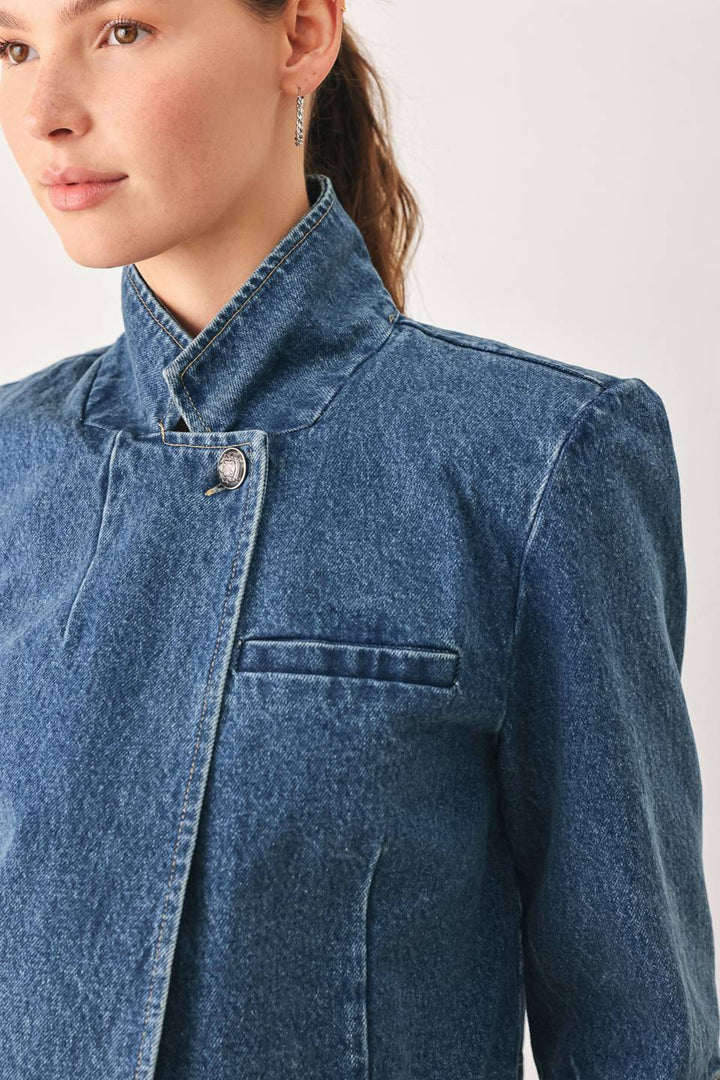 Classic Denim Cropped Jacket