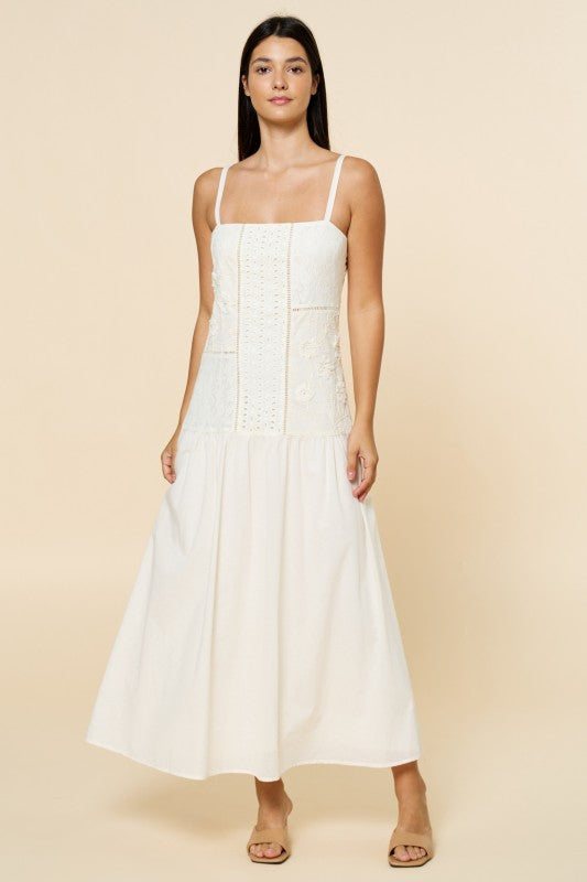 Stay Cool Embroidered Maxi Dress