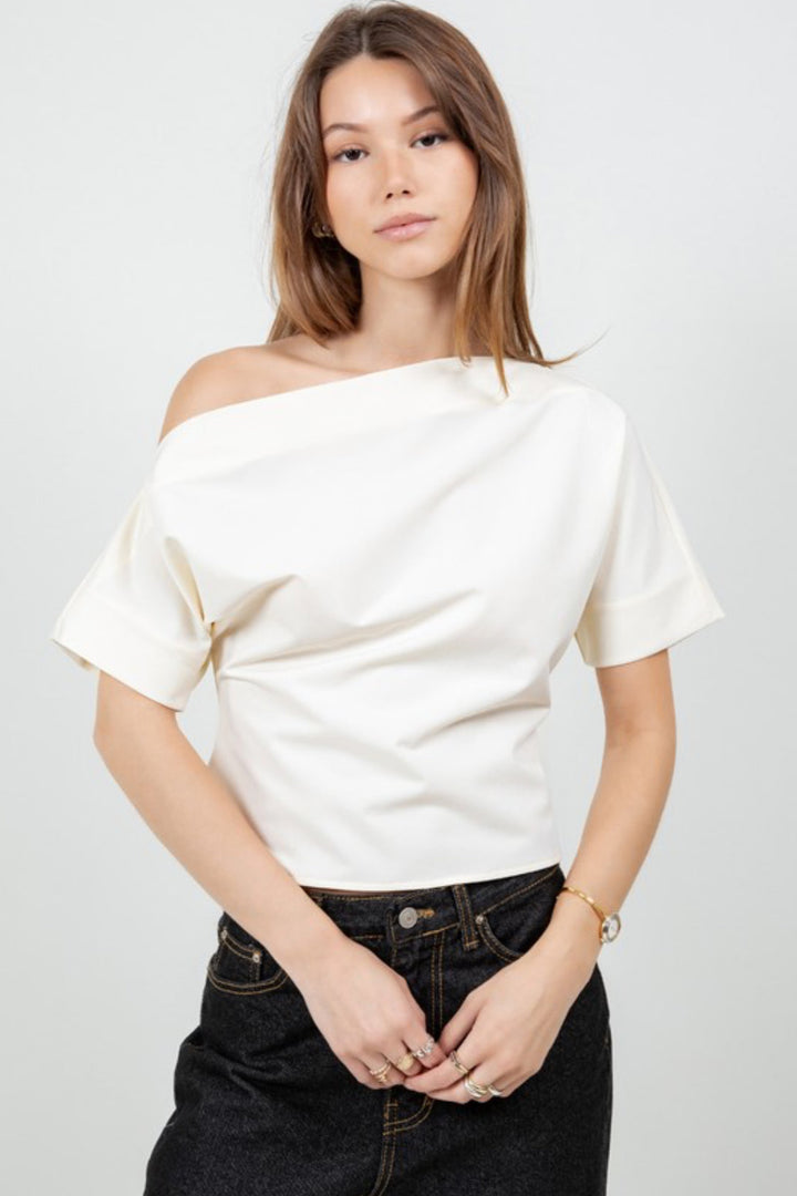 Asymmetrical Soft Woven Top