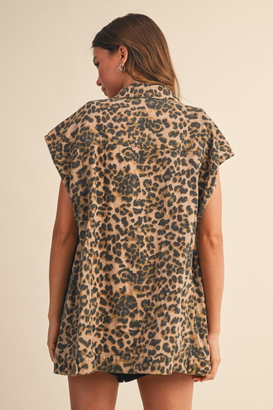 Steve Leopard Vest