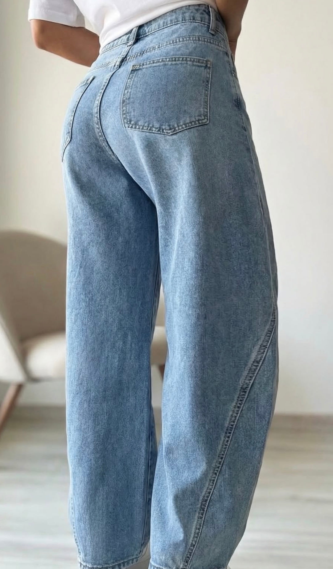 Living Life Dot Barrel Jeans