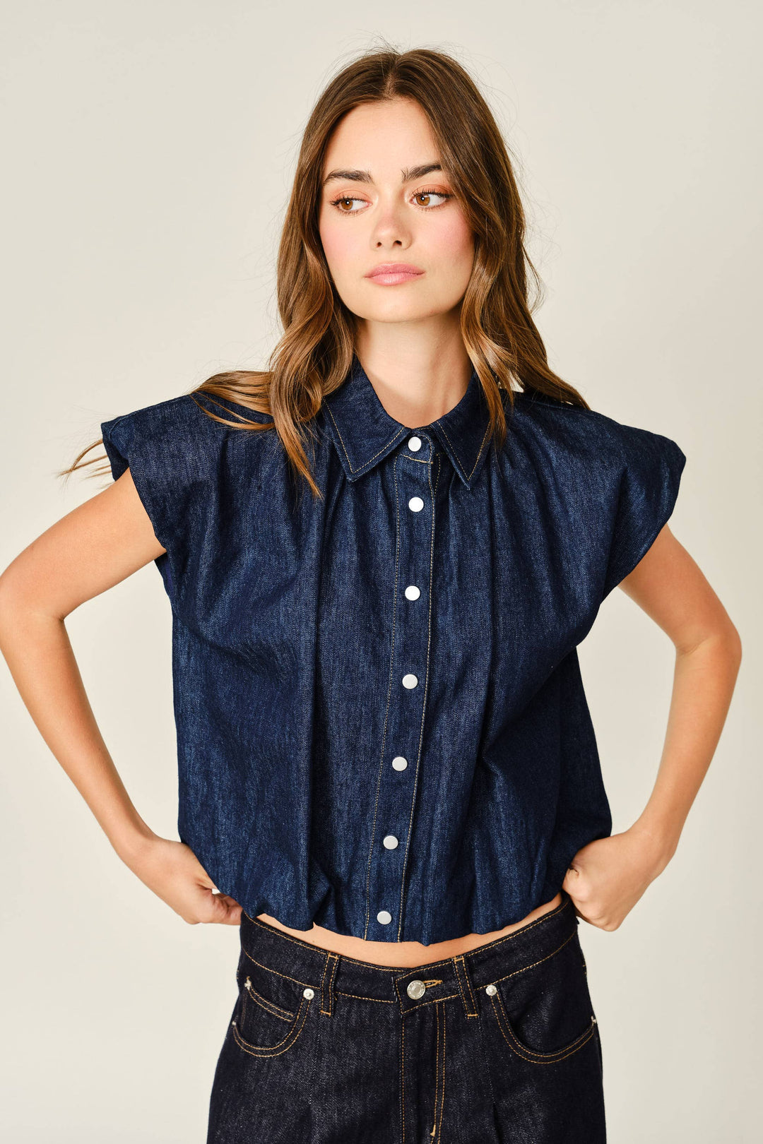 Nightfall Bubble Denim Top