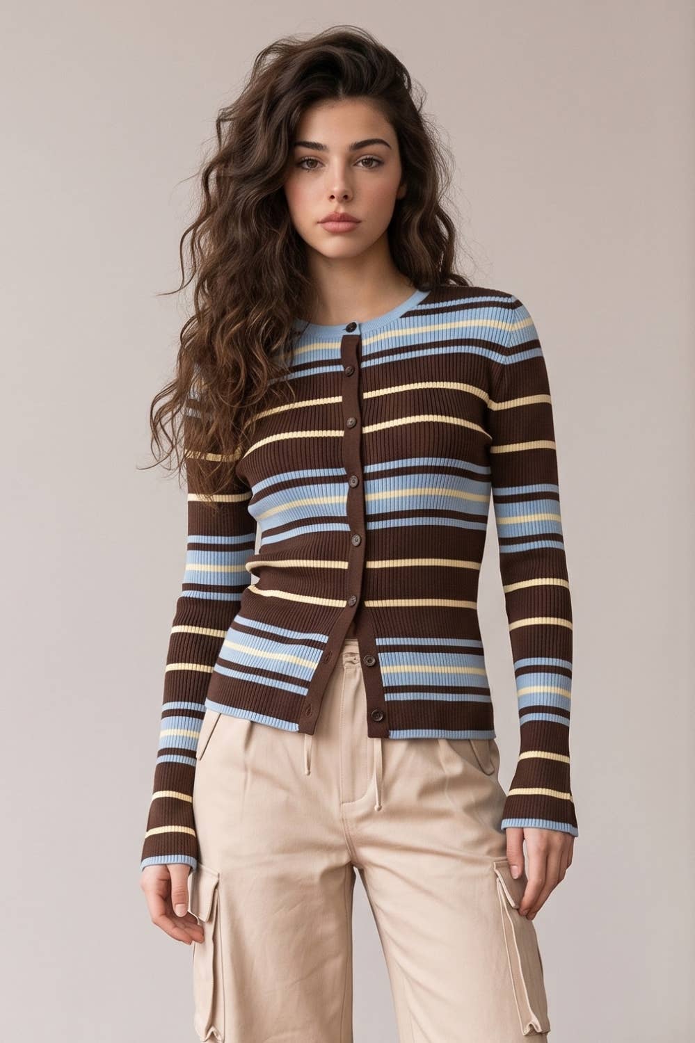 Marenne Stripe Knit Top