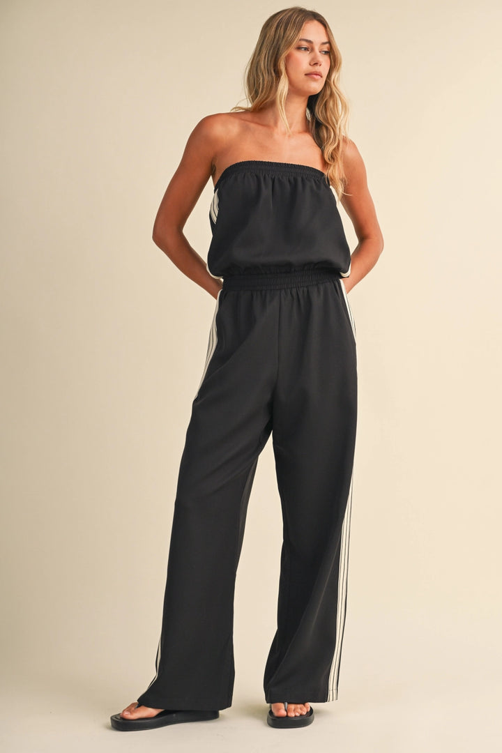 Jade Strapless Trim Jumpsuit