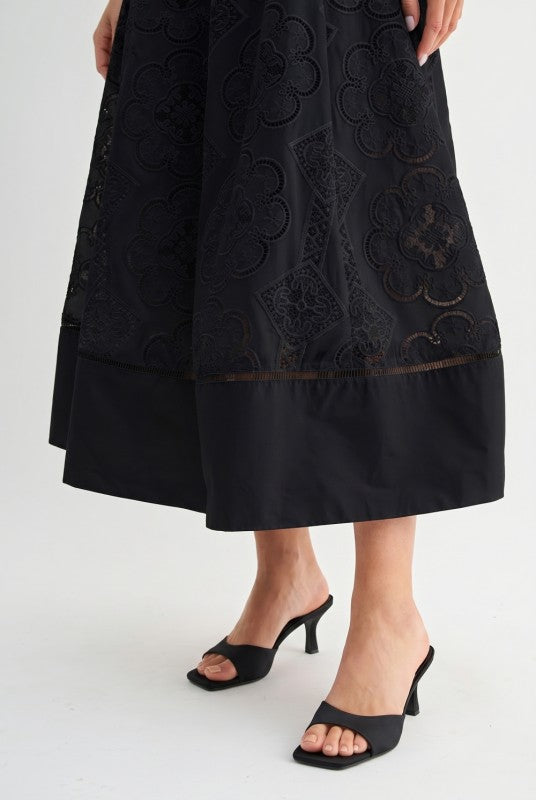Melodine Lace Midi Dress