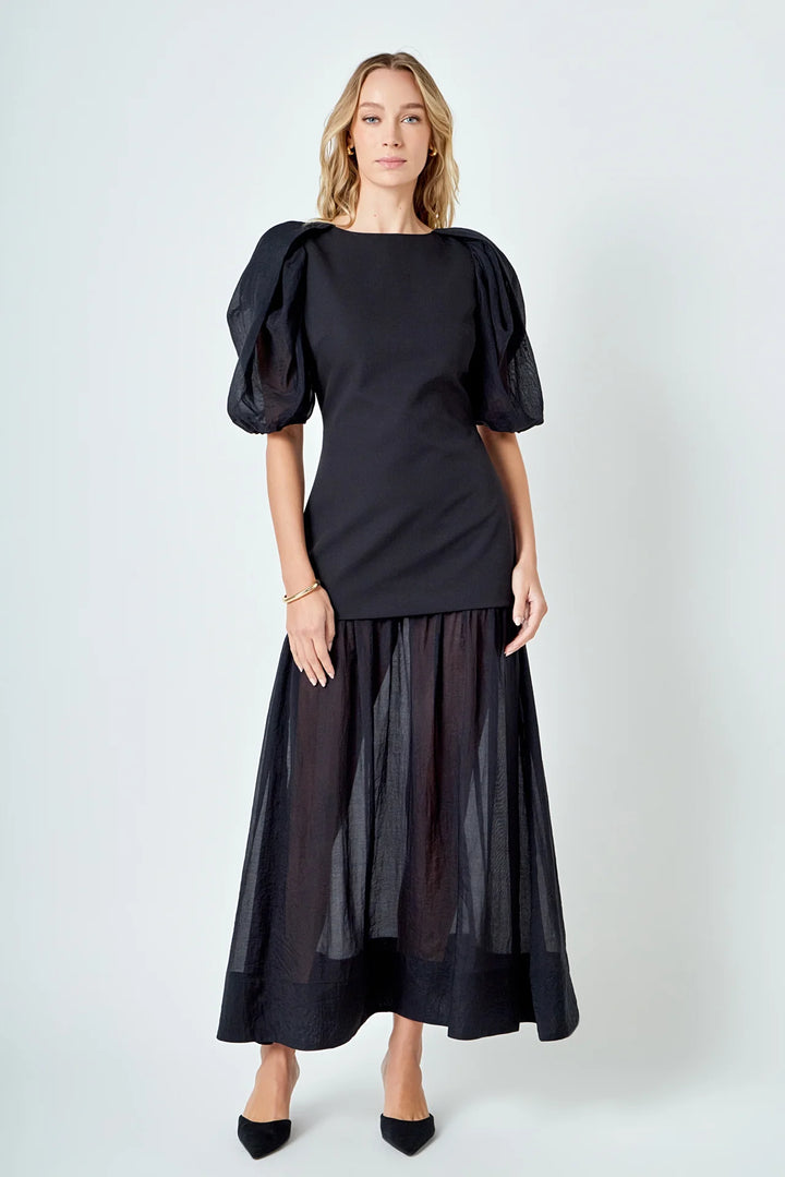 Talk Much Mixed Media Dress