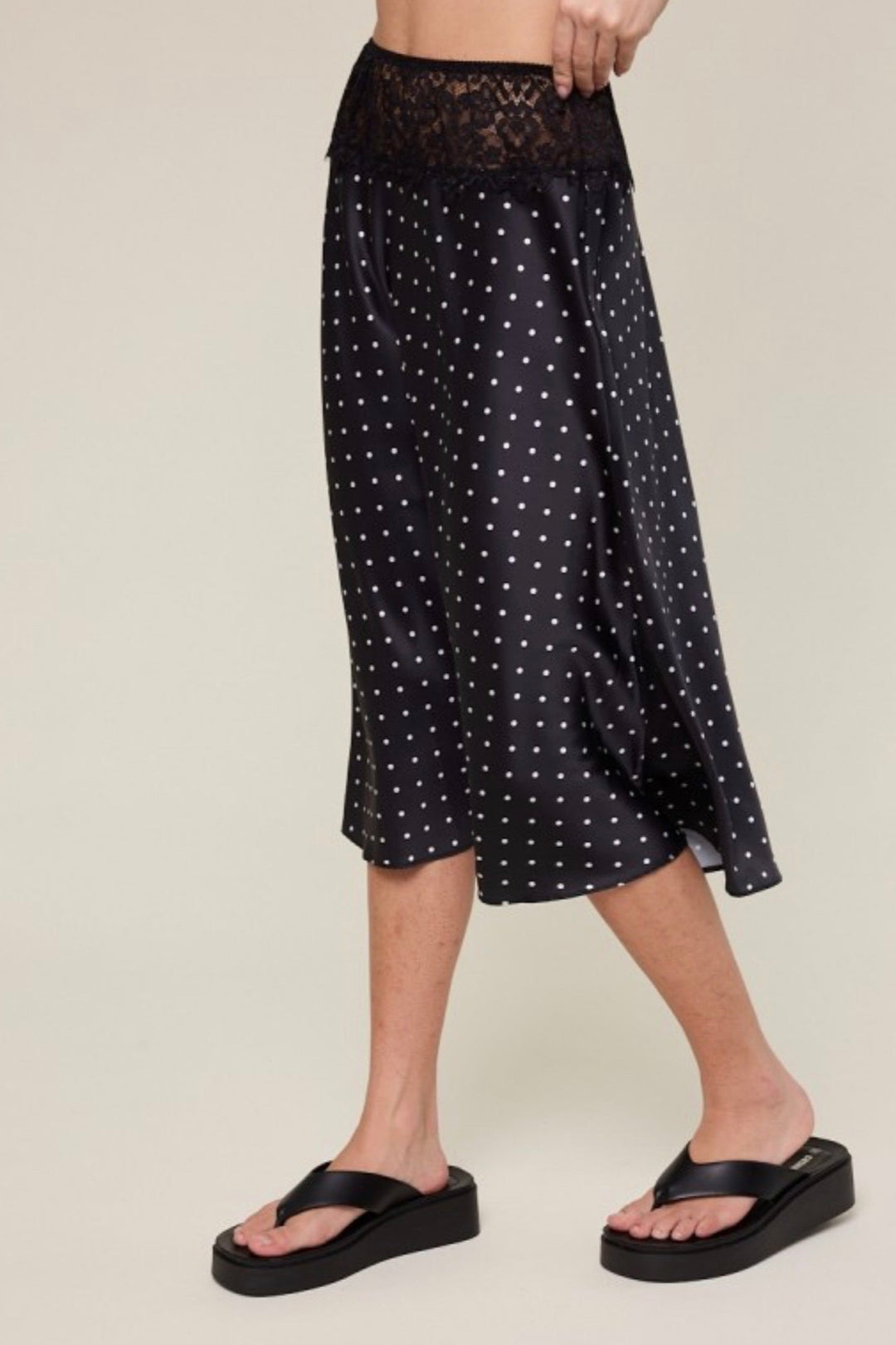 Beacon Satin Midi Skirt