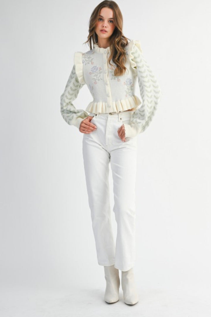 Audrey Ruffle Cardigan