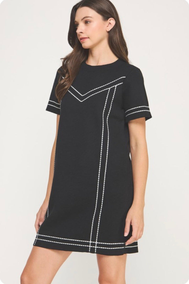 Colette Stitch Embroidery Knit Dress