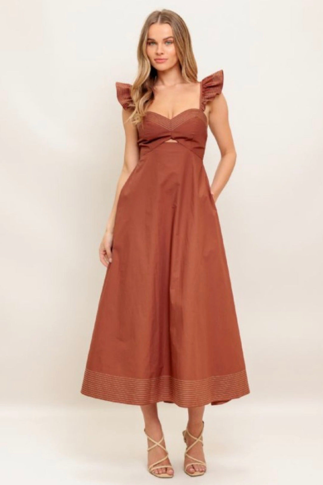 Steph Poplin Midi Dress Chica Chic Steph Poplin Midi Dress Chica Chic