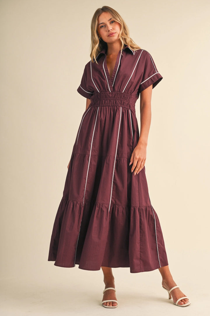 Azriel Smocked Waist Maxi Dress