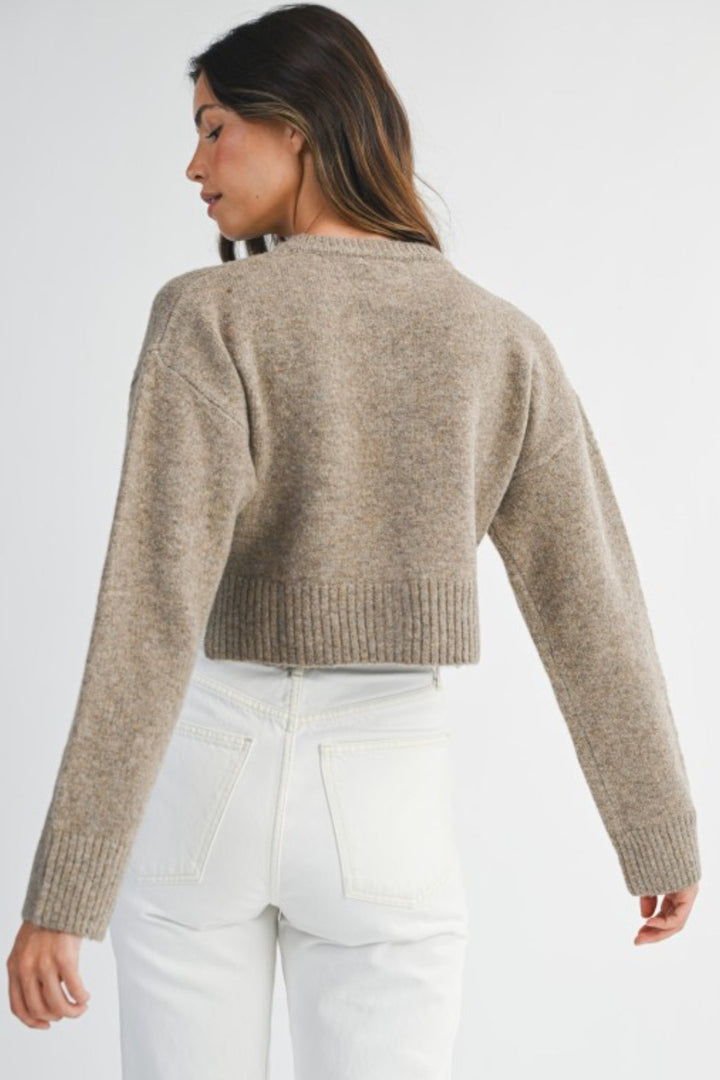 Coffee Dates Crop Cardigan
