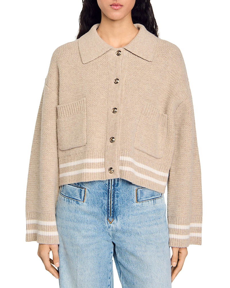 Harvested Knit Cardigan Top