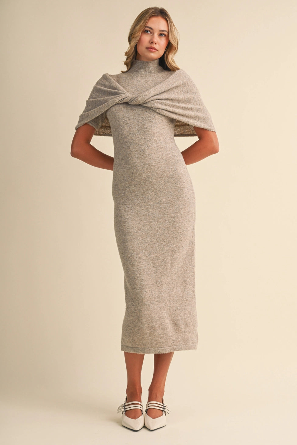 Eden Mock Neck Midi Dress