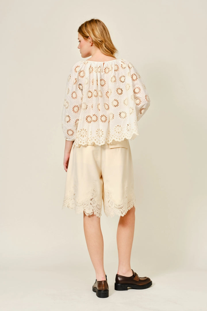 Mingle Lace Detail Bermudas