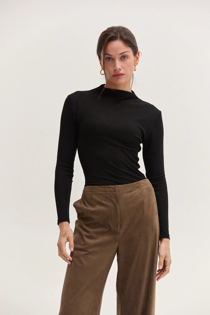Ovalia Mock Neck Top